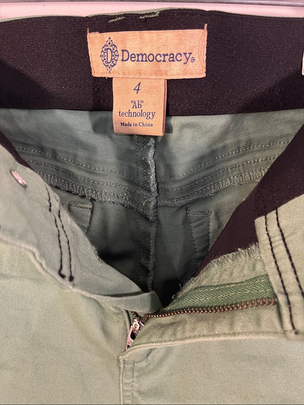 Democracy Olive Cropped Ankle Jeans - Picture 2 of 5